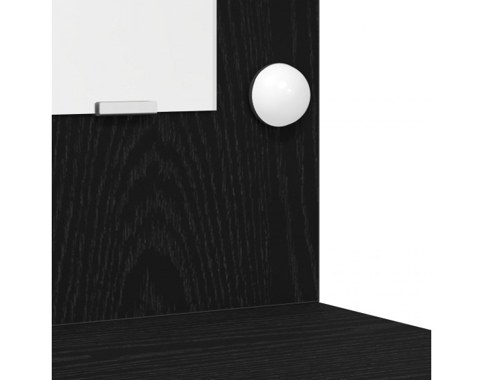 Sonata H Комплект тоалетна маса с LED осветление от 2 части Черно Инженерна дървесина