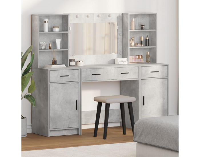 Sonata H 3 частен комплект маса за грим Конкретно сиво инженерна дървесина