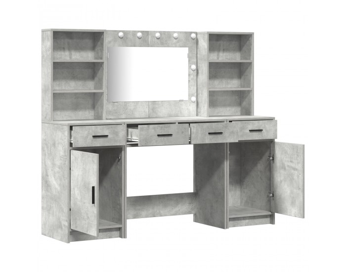 Sonata H 3 частен комплект маса за грим Конкретно сиво инженерна дървесина