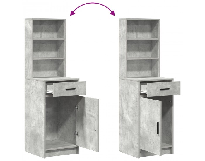 Sonata H 3 частен комплект маса за грим Конкретно сиво инженерна дървесина