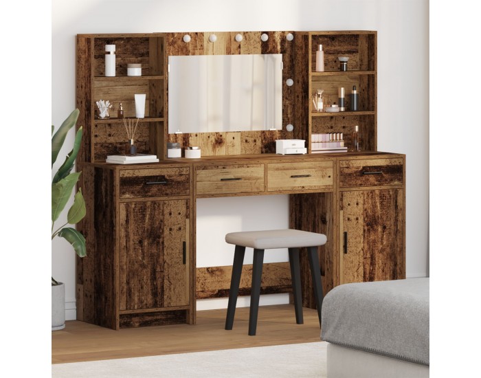 Sonata H 3 частен комплект за тоалетна маса от старо дърво и инженерно дърво