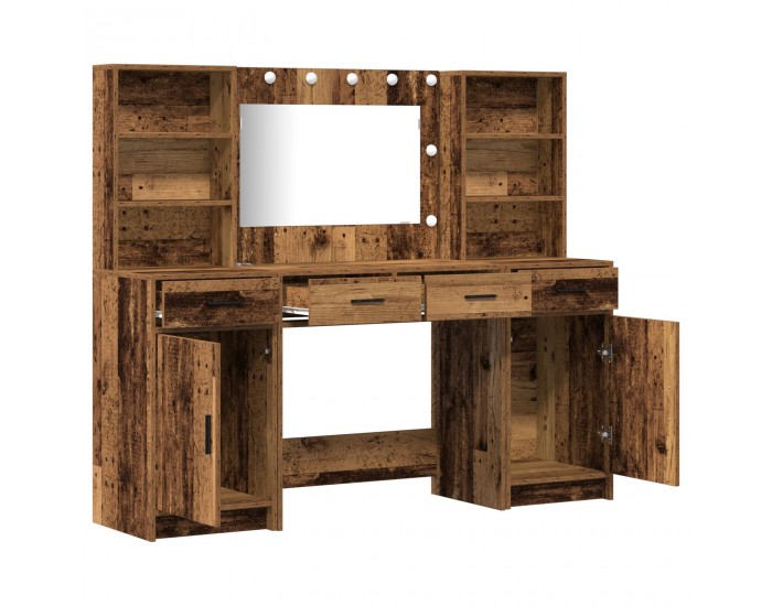 Sonata H 3 частен комплект за тоалетна маса от старо дърво и инженерно дърво