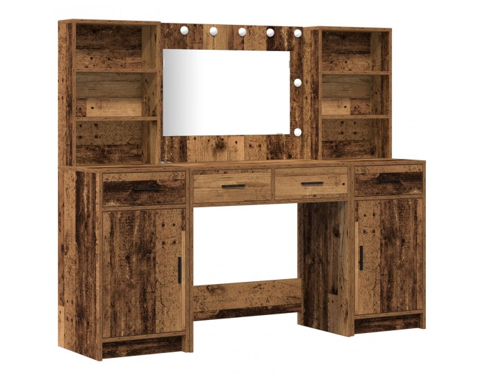 Sonata H 3 частен комплект за тоалетна маса от старо дърво и инженерно дърво