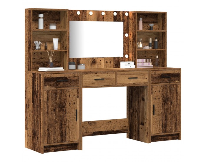 Sonata H 3 частен комплект за тоалетна маса от старо дърво и инженерно дърво