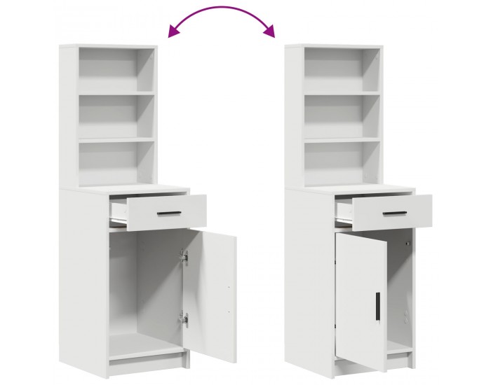 Sonata H 3 Частен Комплект Тоалетна Маса Бяла Инженерна Дървесина