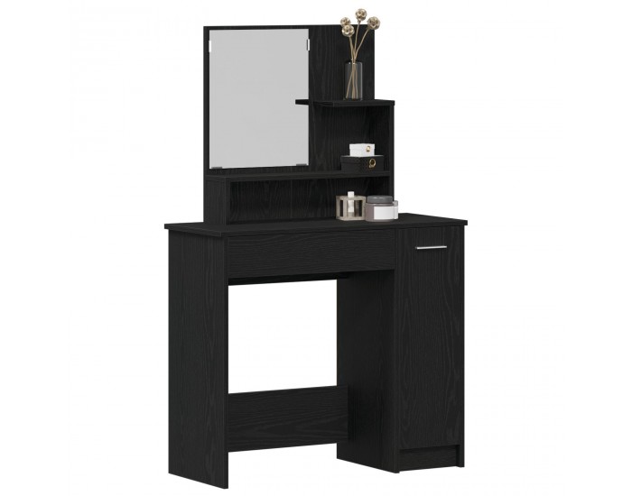 Sonata H Черен дъб тоалетна маса с огледало - 86.5 x 35 x 136 см