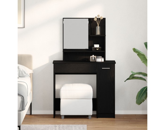 Sonata H Черен дъб тоалетна маса с огледало - 86.5 x 35 x 136 см