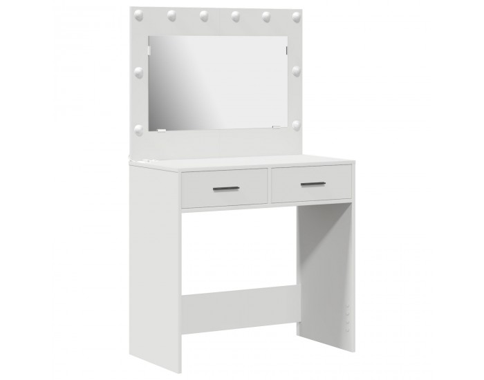 Sonata H Тоалетка с LED осветление - Бяла, 78.5 x 41 x 135 см