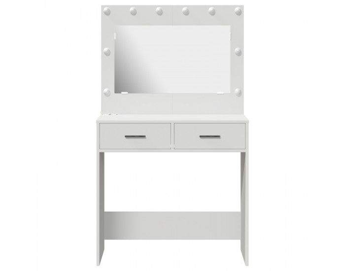 Sonata H Тоалетка с LED осветление - Бяла, 78.5 x 41 x 135 см