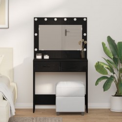 Sonata H Тоалетка с LED светлина, Черен дъб, 78,5x41x135 см - Тоалетки и Огледала
