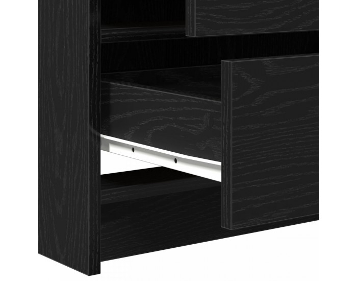 Sonata H Тоалетка с LED светлина, Черен дъб, 78,5x41x135 см