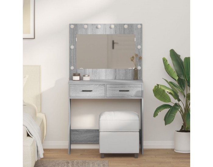 Sonata H Тоалетка  с LED осветление Сив сонома 78.5x41x135 см