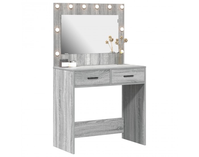 Sonata H Тоалетка  с LED осветление Сив сонома 78.5x41x135 см