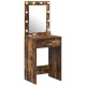 Sonata H Dressing Table с LED светлини Опушен дъб 50x41x135 см Sonata H Dressing Table с LED светлини Опушен дъб 50x41x135 см