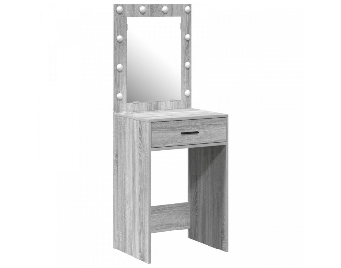 Sonata H Тоалетка с LED светлини Сиво Сонома 50x41x135 см
