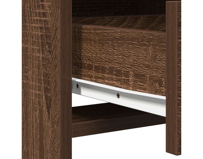 Sonata H Тоалетка с LED светлини Кафяв дъб 50x41x135 см