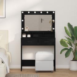Sonata H Тоалетка с LED светлини Черен дъб 79x41x135 см - Тоалетки и Огледала