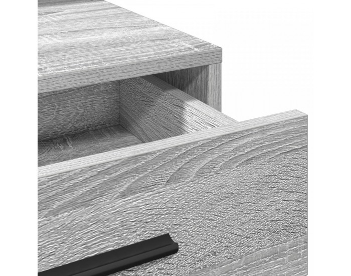 Sonata H Тоалетка с LED светлини - Сиво Сонома, 79x41x135 см