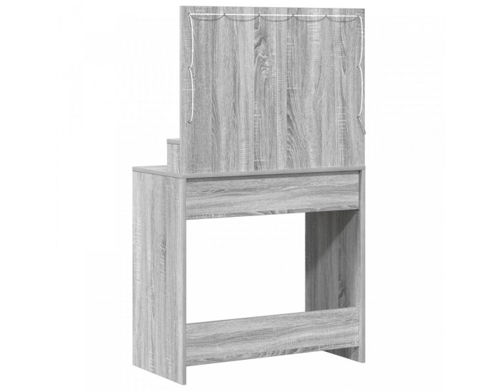 Sonata H Тоалетка с LED светлини - Сиво Сонома, 79x41x135 см