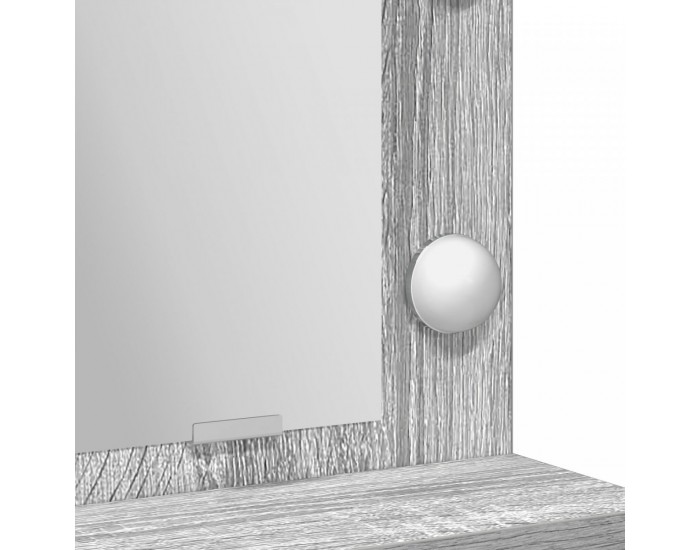 Sonata H Тоалетка с LED светлини - Сиво Сонома, 79x41x135 см