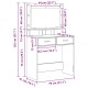 Sonata H Тоалетна маса с LED светлини, Кафяв дъб, 79x41x135 см