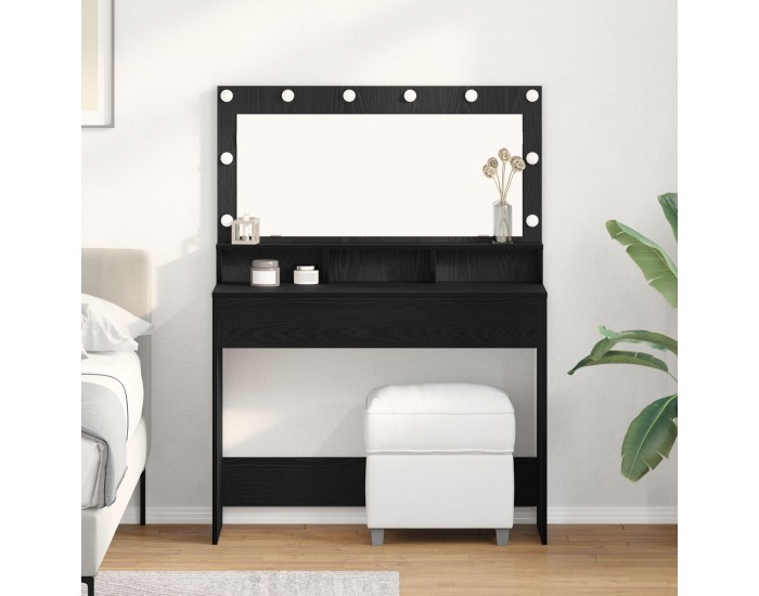 Sonata H Тоалетна маса с LED светлини, Черен дъб, 100x41x135 см Sonata H Тоалетна маса с LED светлини, Черен дъб, 100x41x135 см