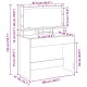 Sonata H Тоалетна маса с LED светлини, Черен дъб, 100x41x135 см Sonata H Тоалетна маса с LED светлини, Черен дъб, 100x41x135 см