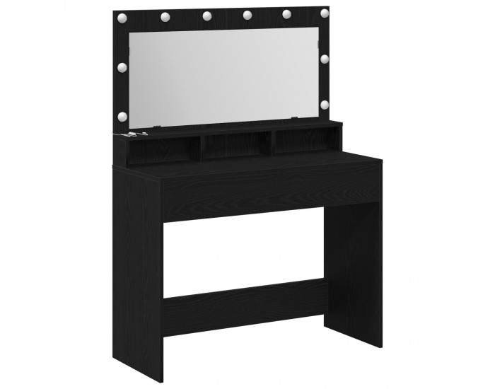 Sonata H Тоалетна маса с LED светлини, Черен дъб, 100x41x135 см Sonata H Тоалетна маса с LED светлини, Черен дъб, 100x41x135 см