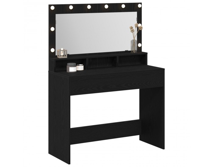 Sonata H Тоалетна маса с LED светлини, Черен дъб, 100x41x135 см Sonata H Тоалетна маса с LED светлини, Черен дъб, 100x41x135 см