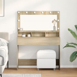 Sonata H Тоалетка с LED светлина Сонома дъб 100x41x135 см - Тоалетки и Огледала