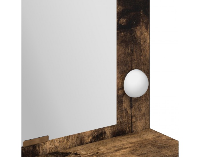 Sonata H Тоалетка с LED светлина, Опушен дъб, 100x41x135 см