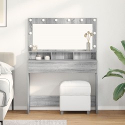Sonata H Тоалетка с LED осветление - Сиво Сонома, 100x41x135 см - Тоалетки и Огледала