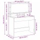 Sonata H Тоалетка с LED осветление - Сиво Сонома, 100x41x135 см