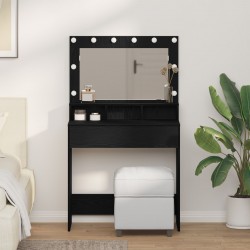 Sonata H Тоалетка с LED светлина Черен дъб 79x41x135 см - Тоалетки и Огледала