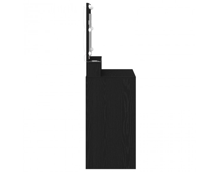 Sonata H Тоалетка с LED светлина Черен дъб 79x41x135 см