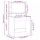 Sonata H Тоалетка с LED светлина Черен дъб 79x41x135 см