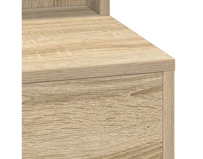 Sonata H Тоалетна масичка с LED светлини Сонома дъб 79x41x135 см