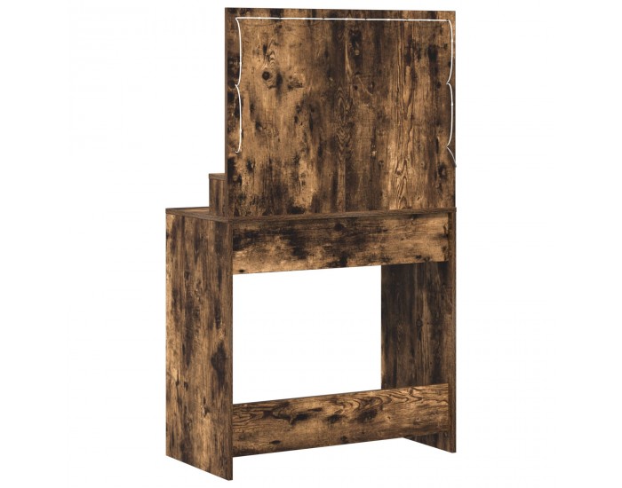 Sonata H Тоалетно бюро с LED светлини, Опушен дъб, 79x41x135 см