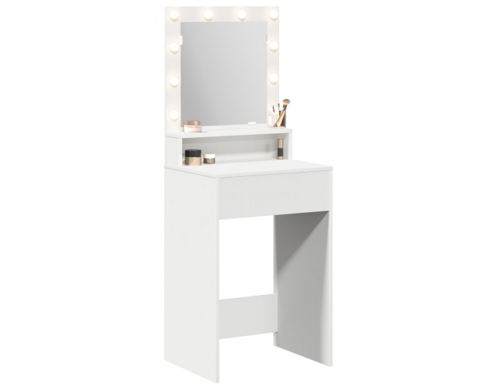 Sonata H Тоалетка с LED светлини, бяла, 50x41x135 см