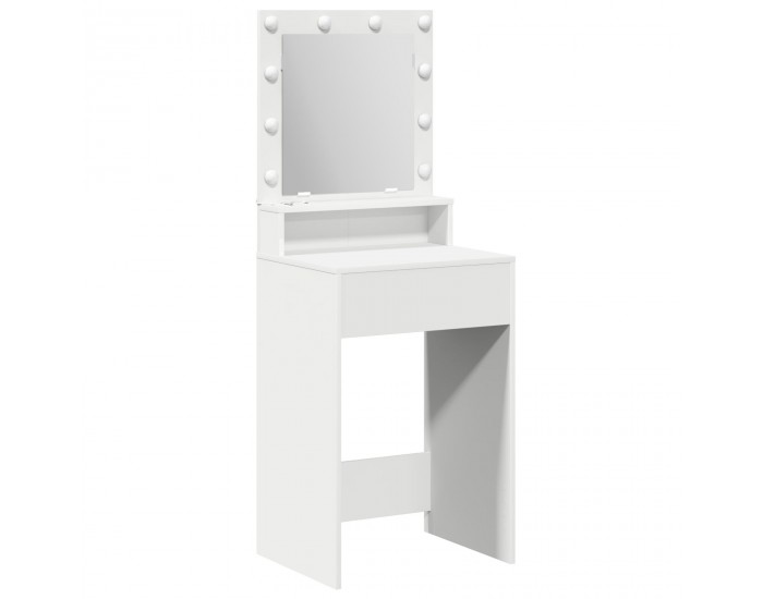 Sonata H Тоалетка с LED светлини, бяла, 50x41x135 см