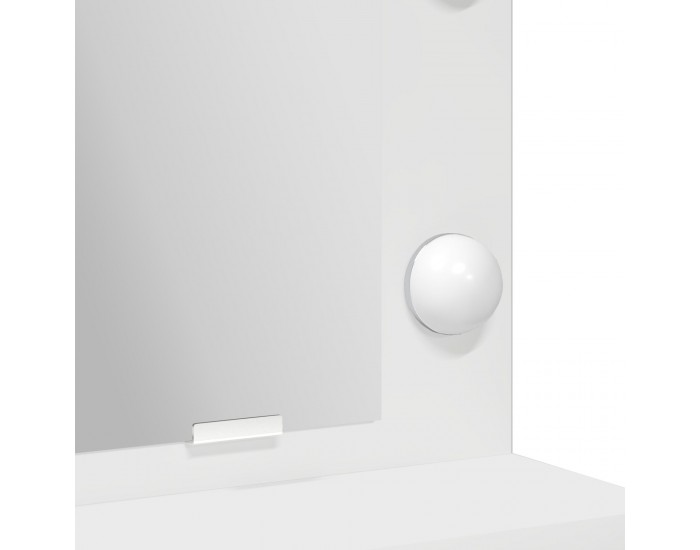 Sonata H Тоалетка с LED светлини, бяла, 50x41x135 см