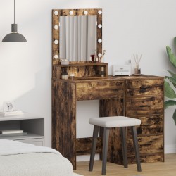 Sonata H Тоалетка с LED светлина, опушен дъб, 50x41x135 см - Тоалетки и Огледала