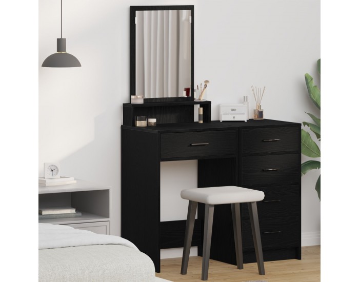 Sonata H Тоалетка с чекмеджета Черен дъб 50x41x140 см