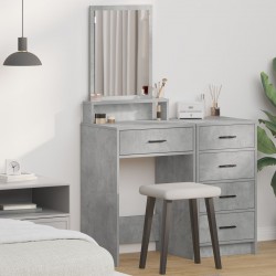 Sonata H Тоалетка с чекмеджета с цвят сиво бетон, размер 50x41x140 см - Тоалетки и Огледала