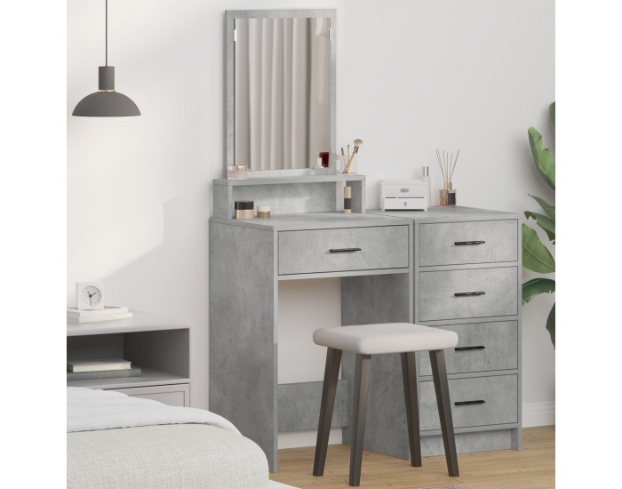 Sonata H Тоалетка с чекмеджета с цвят сиво бетон, размер 50x41x140 см