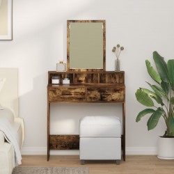 Sonata H Тоалетка с чекмеджета Опушен дъб 79x41x140 см - Тоалетки и Огледала