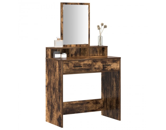 Sonata H Тоалетка с чекмеджета Опушен дъб 79x41x140 см