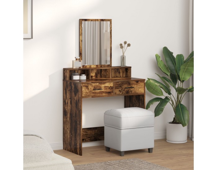 Sonata H Тоалетка с чекмеджета Опушен дъб 79x41x140 см