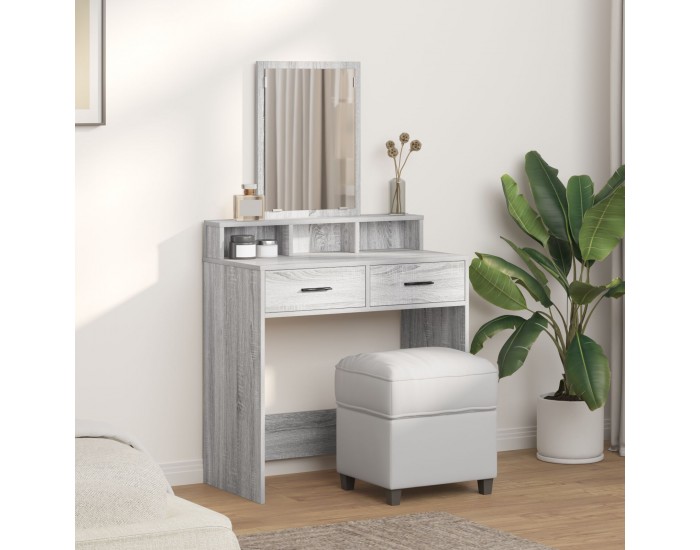 Sonata H Тоалетка с чекмеджета Сив Сонома 79x41x140 см