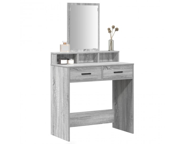 Sonata H Тоалетка с чекмеджета Сив Сонома 79x41x140 см